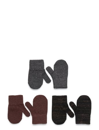 mikk-line | Magic Mittens 3 Pack W. Lurex | 0-2Y