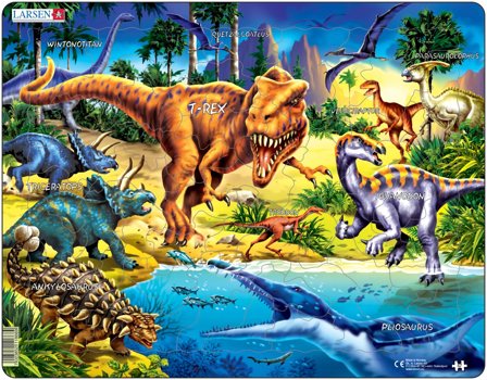 Rampussel Maxi Dinosaurier 57 bitar - Lyreco - Skola och förskola - Lekmaterial - Pussel - Rampussel
