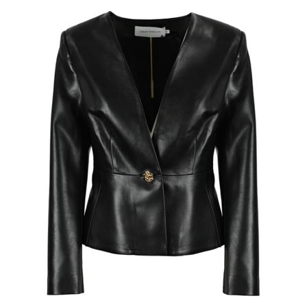 Simona Corsellini Leather Jakke Sort, Dame