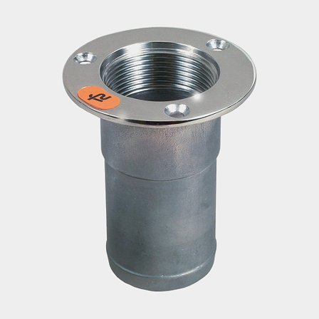 Deck filler body without cap Roca Deck Filler Body, ISO 9093-1 / 11192 / 8099:1997, straight, stainless steel AISI 316L, for Ø50 mm hose