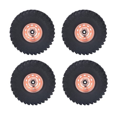 4 kpl RC-renkaat, hyvä pito, vahva vaimennus, korkea kulutuskestävyys, kauko-ohjattavat autorenkaat Scx10:lle, Trx4 1/10 kuparille