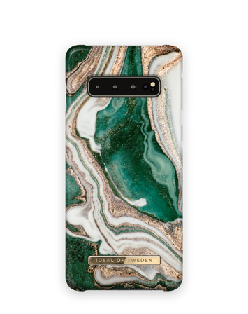 Unisex Hülle, Galaxy S10 Golden Jade Marble Handyhülle