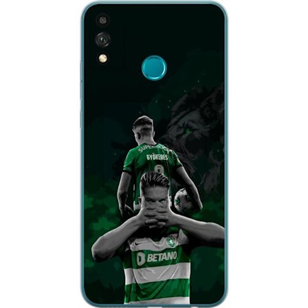 Kompatibelt Mobildeksel til Honor 9X Lite Neonmotiv med teksten "Gaming is in my DNA" på en blå og rød murvegg med en lysende DNA-spiral.