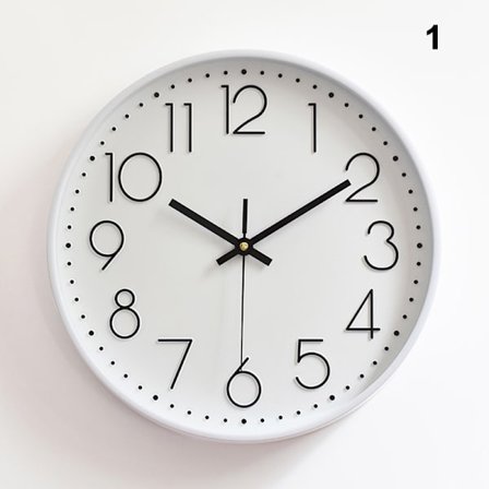 Quartz-Clock Rund Hängande Klocka Plast Mode Design Klockor För Heminredning Vardagsrum