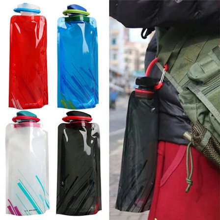 Löpning utomhusaktiviteter Vattenflaska Hopfällbar