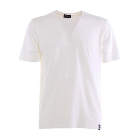 Drumohr T-Shirt Pocket vit, Herr, Herr, Storlek: M