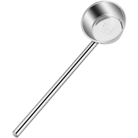 Dyp suppeøse med langt håndtak i rustfritt stål, vannøse