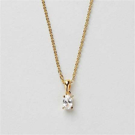 Disa Halsband - 24K Guldpläterat Sterling Silver - Safira