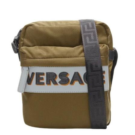 Versace Pre-owned Pre-owned nylon crossbody-tasker Grøn, Herre Vintage Tasker, Størrelse: ONE Size