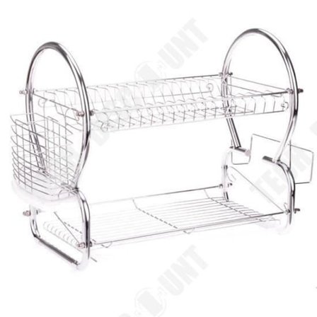 Diskho - TD - Rostfritt Stål - 2 Nivåer - Organisatör - Rostmotståndig