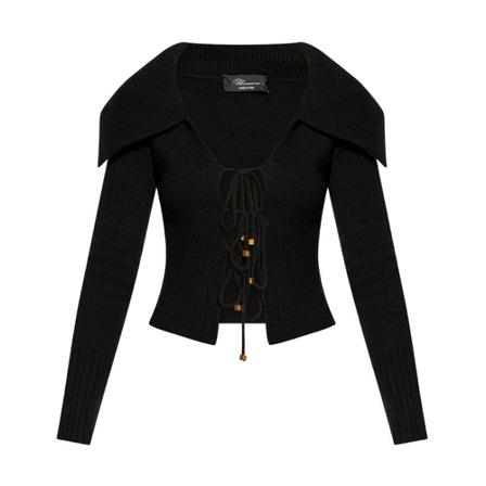 Blumarine Drawstring cardigan Sort, Dame Cardigans