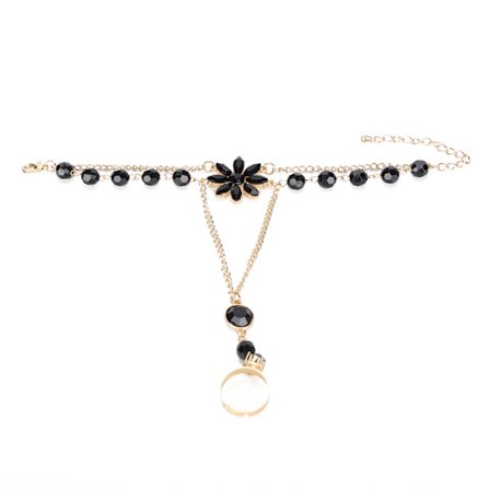 Snygg Handsele Armband Legering Finger Ring Armband Kedja Handled Sele Kedja för kvinnor Tjej