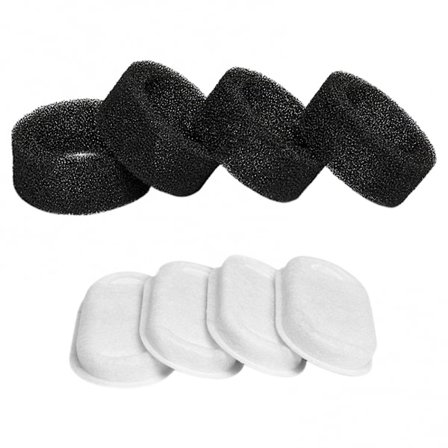 Kattefontænefilter | 8 stk. udskiftningsfilter til kæledyrsfontæne til automatisk fontæne | Svampfilter til kæledyrsvanddispenser til ultra-stille 