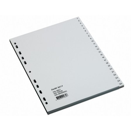 BANTEX Register PP A4 1-100 grå - Lyreco - Kontorsmaterial - Pärmar och register - Plastregister - Tryckta