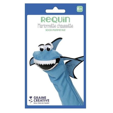 Sock Puppet Kit - Shark - Blå - Voksen - 2 års garanti - Blandet