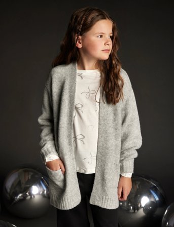 Creamie Cardigan Long - Grey - 104H