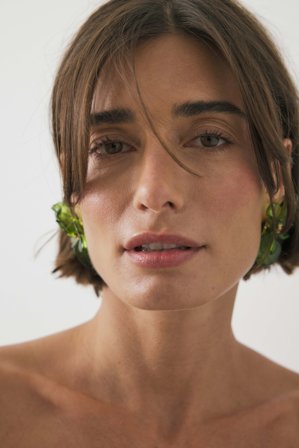 NA-KD Boucles d'oreilles pétales de fleur - Bijoux - Vert - One Size