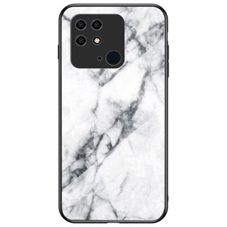 Xiaomi Redmi 10c Marmor Härdat Glas Tpu-skal - Motiv 3 Multifärg