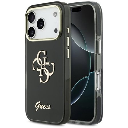Guess IML 4G Script Metal-etui til iPhone 17 Pro - sort
