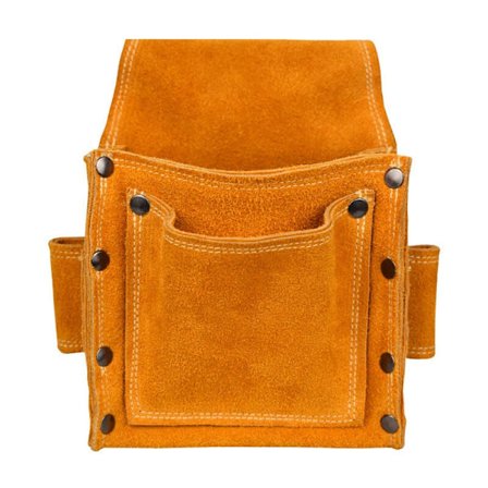 Verktøyveske i skinn for snekkere Elektrikere Organizer Tykk lomme Verktøyveske Drillholder for DIY-byggere Snekkere