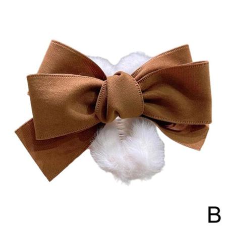 Söta Sweet Bow-knot Hårklämmor Plysch Hårnål Temperament Hair Ac