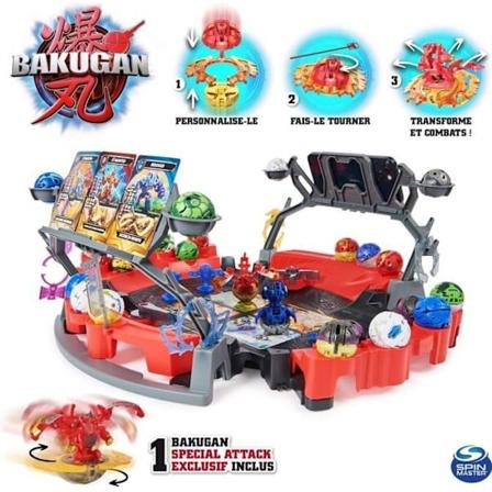 Bakugan Battle Arena - BAKUGAN - Över 50 cm lång - Med Bakugan Special Attack, launcher och kort Flerfärgad