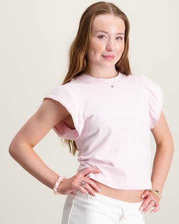 LMTD NLFFANG SHORT TANK TOP Rosa Toppe/Bluser Pige - Kids Brand Store