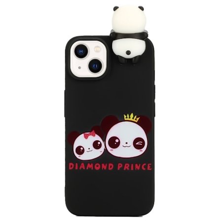 Cute 3D iPhone 14 Plus skal - Svart