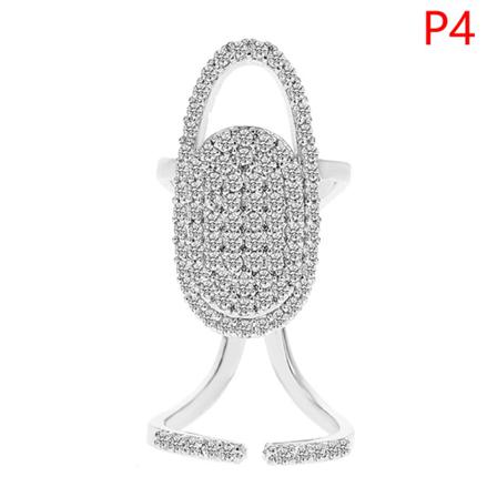 1st Koppar Inlagd Zirkon Nagelring Guldpläterad Manikyr Ring De