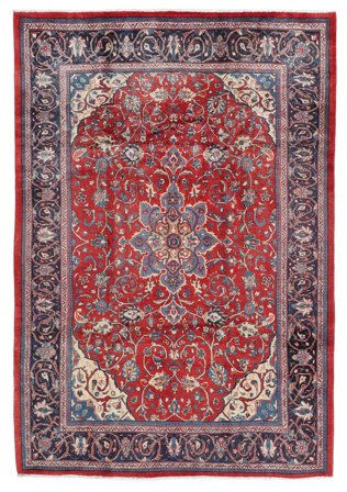 Noué À La Main Mahal Tapis 218X320 D'orient De Laine
