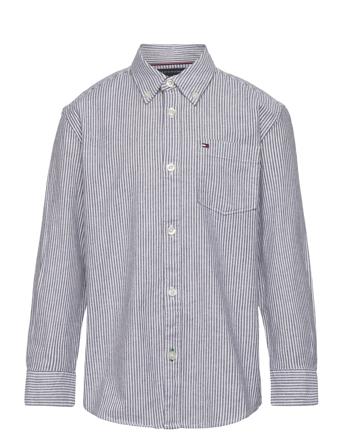 Essential Ithaca Shirt L/S Shirts Long-sleeved Shirts Grå Tommy Hilfiger*Betinget Tilbud