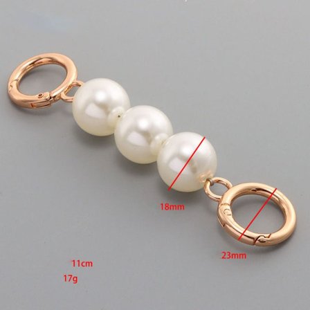 Pearl Strap Väskor Handväska Handtag GULD 18CM