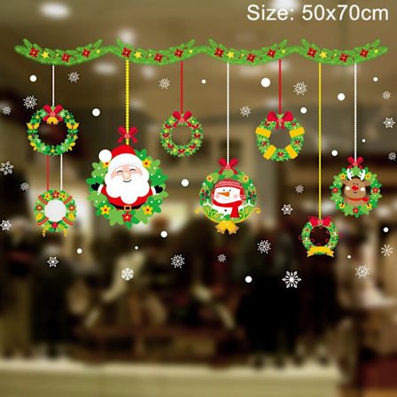 Joulupukin jouluinen junatarra ikkunaan, Hyvää Joulua koristeet kotiin Navidad 2023 Joulukoristeet Hyvää Uutta Vuotta 2023