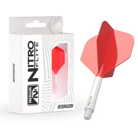 Nitro Flite - Integrated Flight and Shaft White & Red