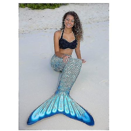 Slitasjebestandig havfruehale for barn til svømming, monofinne inkludert W