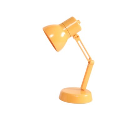 Mini skrivebordslampe, øyebeskyttelseslampe, læringsbokmerkelampe, sammenleggbar liten nattlampe, kreativ barneromlampe(gul)