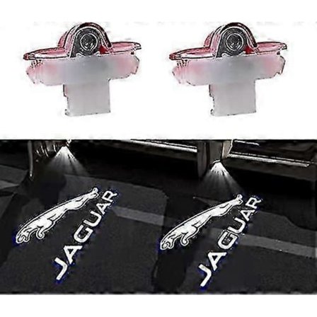 Yhteensopiva Jaguar XJ XK XJL X351 X-Type LED-ovivalo Logoprojektorin lätäkkövalo Haamuvarjo 2 kpl Ilman ympyrää