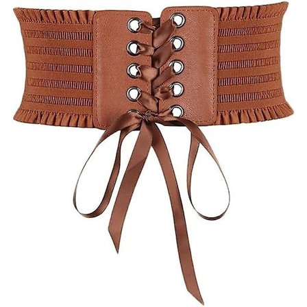 Kvinder Stretch Spænde Korset Bælte Damer Bred Kvast Elastisk Høj Talje Kjole Bælte Sløjfe Bælte Tilbehør (farve : Sort, Størrelse : 1)