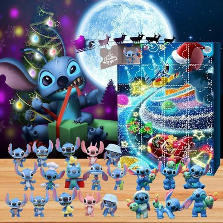 2024 Disney Stitch Joulukalenteri - 24 Päivän Laskenta Yllätyspalkintojen Kanssa - Sokea Laatikko (Stitch Sokea Laatikko Tyyppi A)