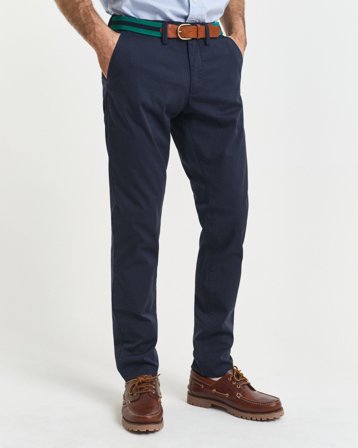 GANT Herren Slim Fit Twill Chinohose (36/36) Marineblau