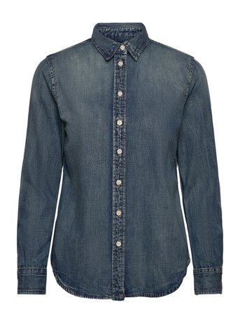 Lauren Ralph Lauren Classic Fit Denim Shirt - Blue - XS
