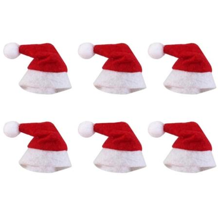 20-60 st Mini Julhatt Klubba Klubbpinne Jultomte Mössa Wrap Jul Fest Dek 20PCS