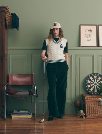 Maison Labiche Mithouard Patch Croco Golf - Cream - XL