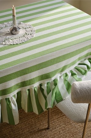 Jotex - Duk Grønn/hvit - ISLA - Kjøp Duker hos Jotex