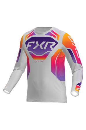 Bluză Motocross FXR Podium Releu 26 gri/mov/Tang S