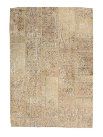 Dywan Patchwork 162X240 Pomarańczowy/Brunatny (Wełna, Persja/Iran)