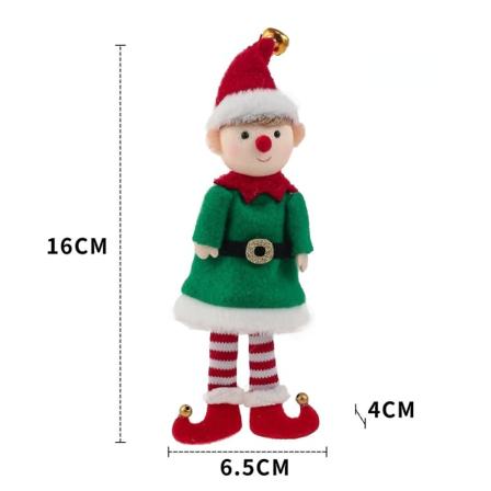 Nytår Julenissedukke Børnegave Xmas Trædekor Plys engel vedhæng juledekoration 2023 Navidad Home Decor QYboy A