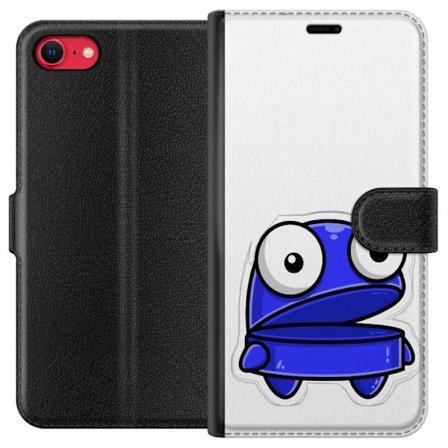 Kompatibel Tegnebogsetui til Apple Apple iPhone 7 Blå tegneseriefigur med åbent udtryk og store øjne i sjov illustration