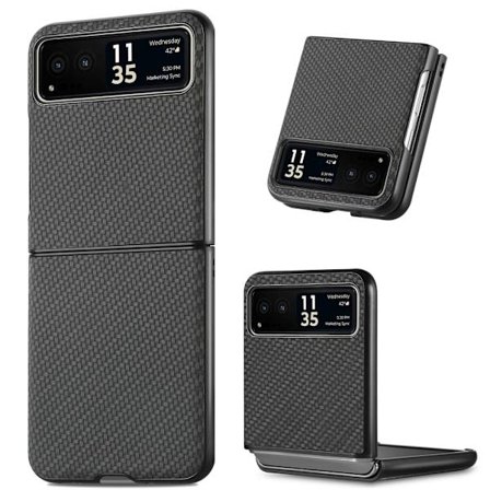 SKALO Motorola Razr 40 5G Carbon Fiber Fold Skal - Svart