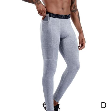 Yogaleggings För Män Med Fickor, Snabbtorkande Atletisk Sportdans